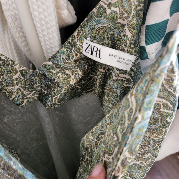 Zara Green Slip Dress - Picture 2 of 4